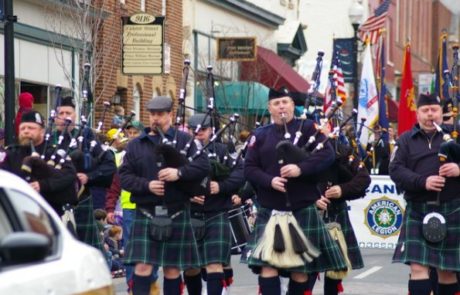 Bagpipes in Old Town Manassas